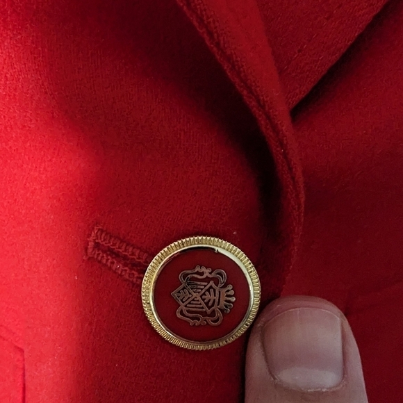 Pendleton vintage 100% wool red blazer sz 12 - Picture 6 of 6